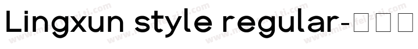 Lingxun style regular字体转换